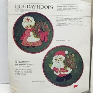 Vintage 1977 Bernat Christmas Holiday MR CLAUS Embroidery Kit #WO9190-1